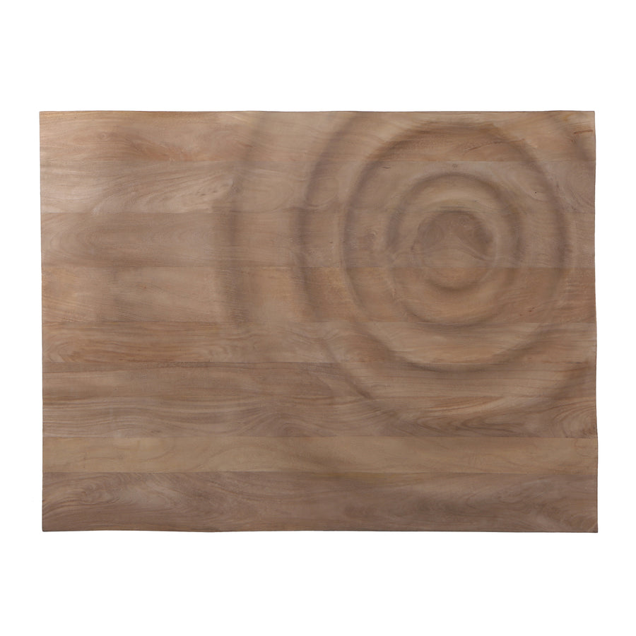 Mattin natural mango wood relief wall panel