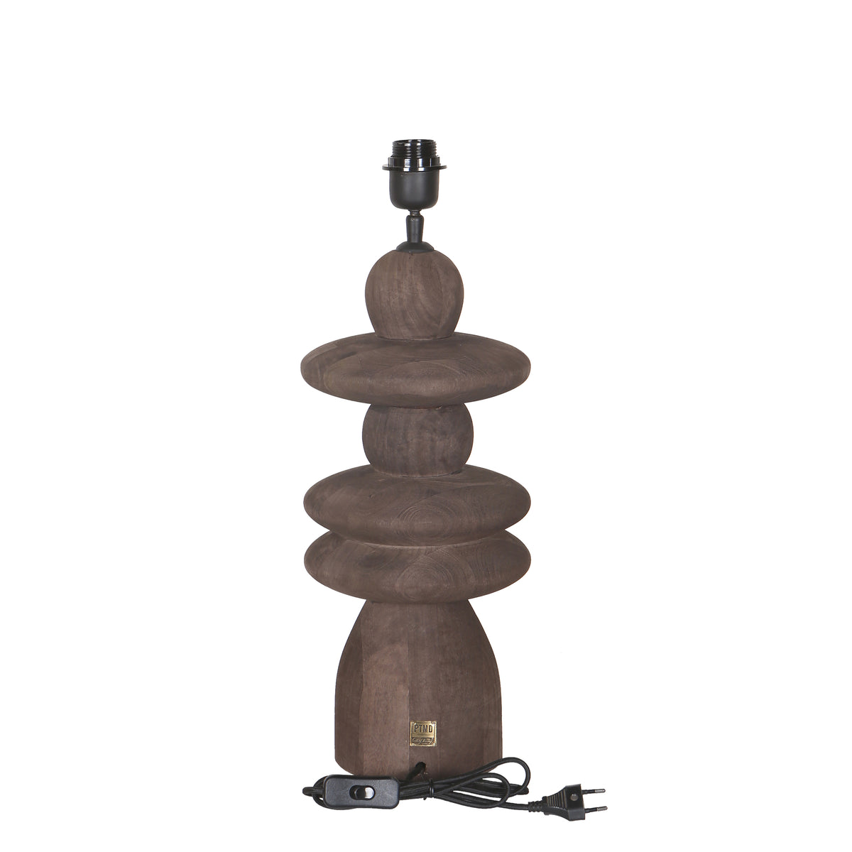 Callain brown mango wood table lamp