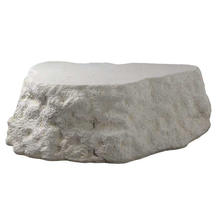 Haride white stone-look coffee table