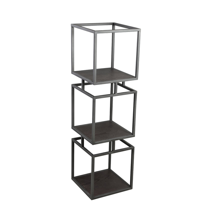 Nanci black iron open cube cabinet medium