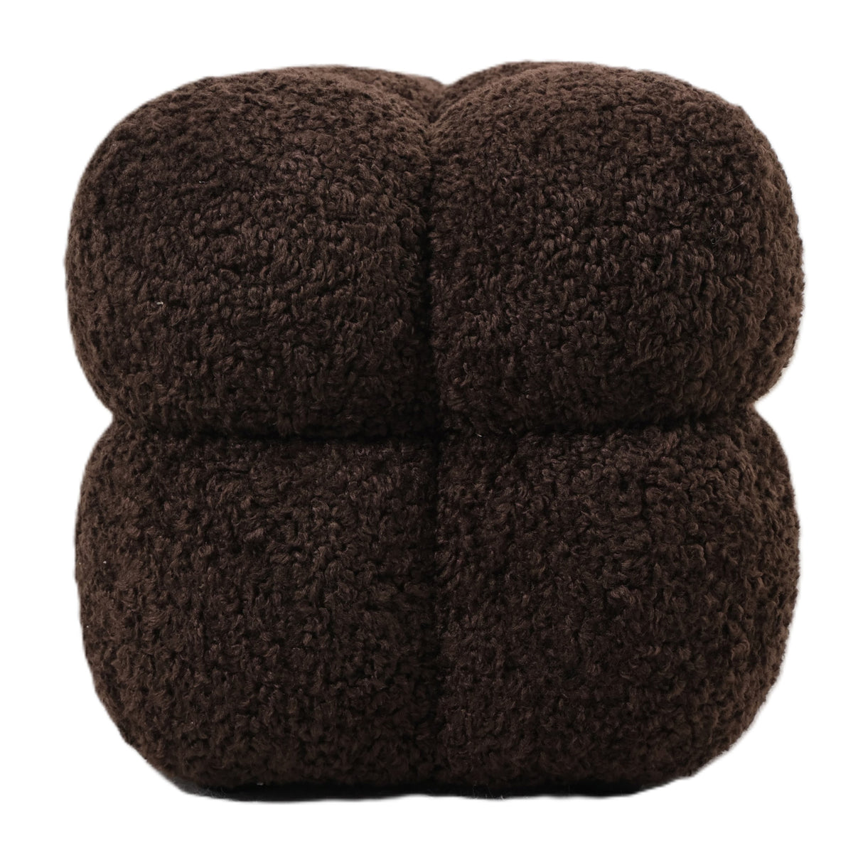 Teddy brown upholstered bench, long