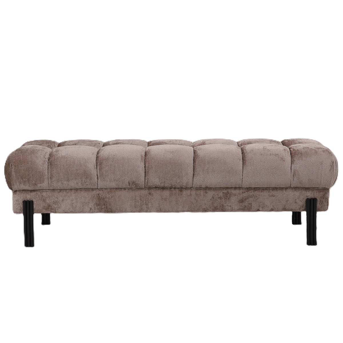 Melbourne brown antelope-print upholstered bench