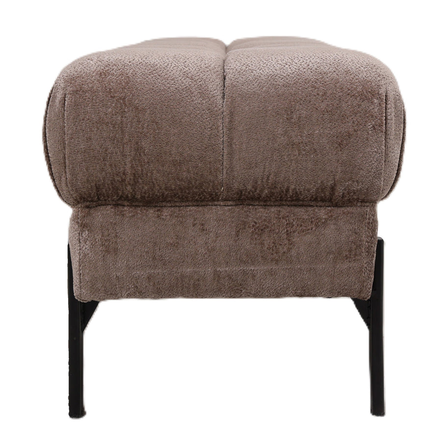 Melbourne brown antelope-print upholstered bench
