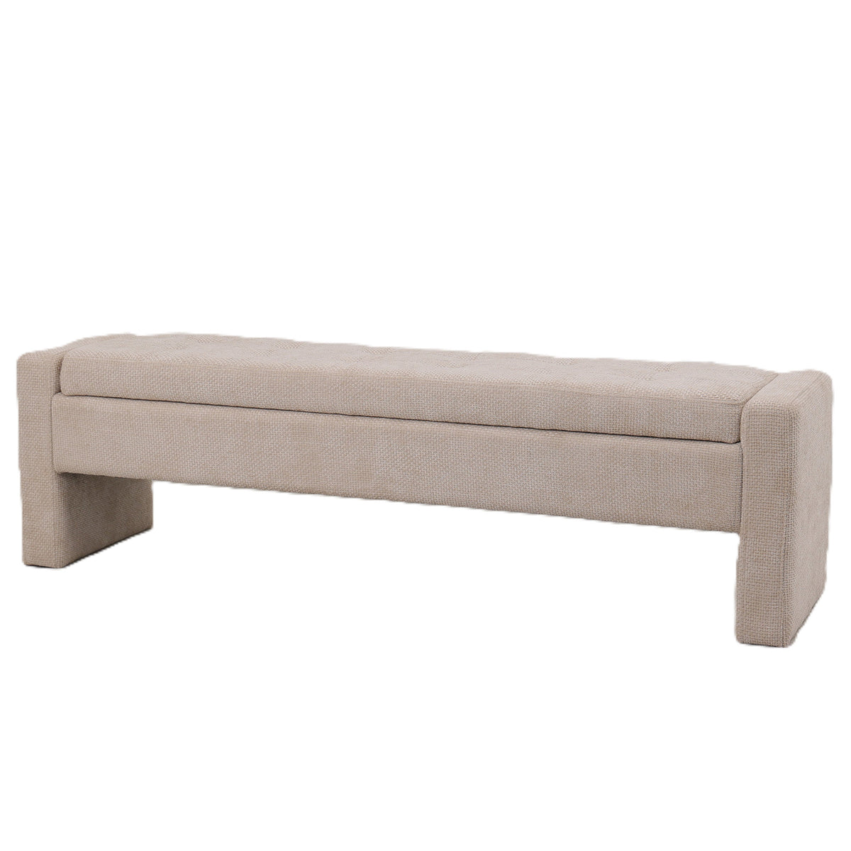 Sidney cream upholstered bench