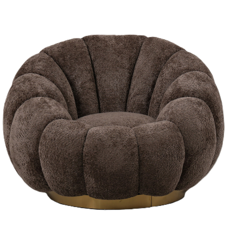 Daisy antelope velvet armchair with gold base
