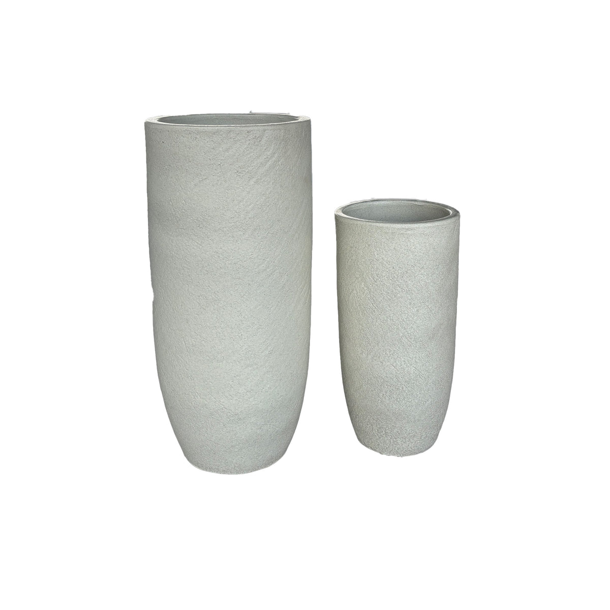 Dezzel white tall glazed ceramic pot