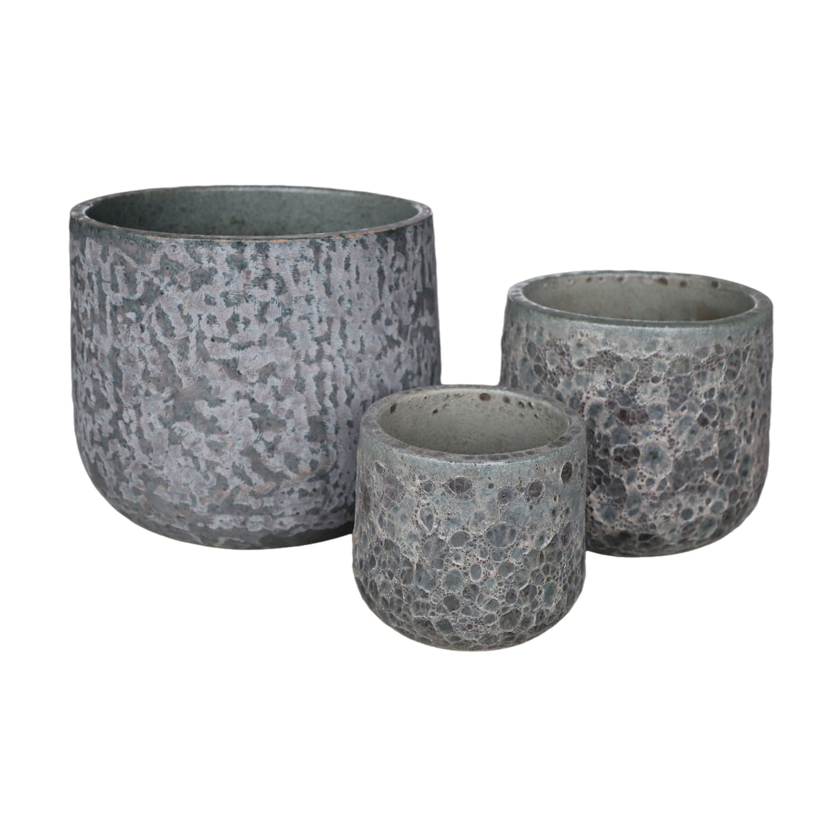 Dairsai green round glazed ceramic pot