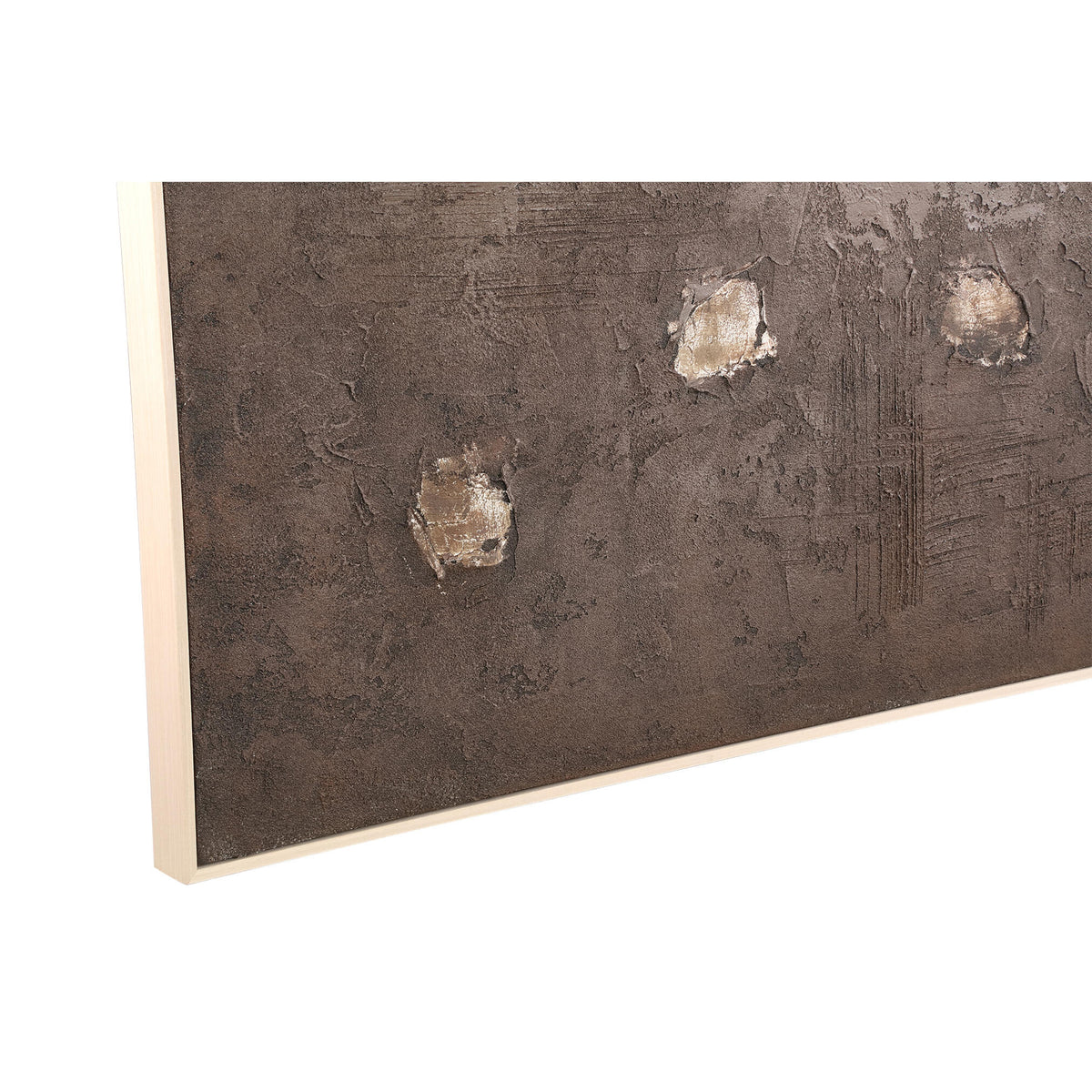 Porty brown canvas wall art with cream pattern