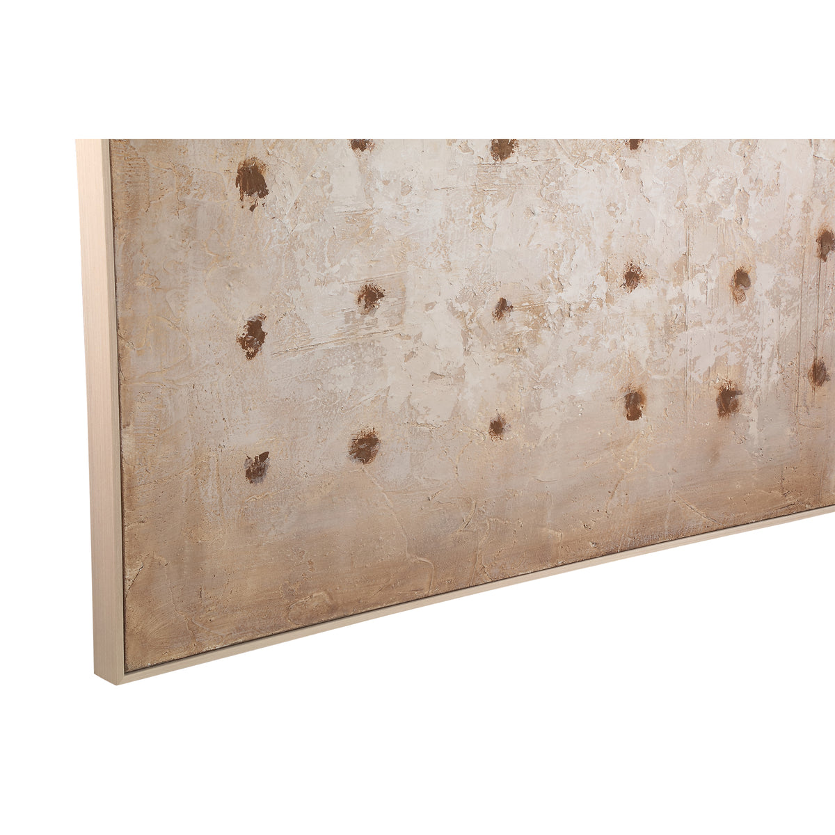 Porty cream canvas wall art with brown pattern