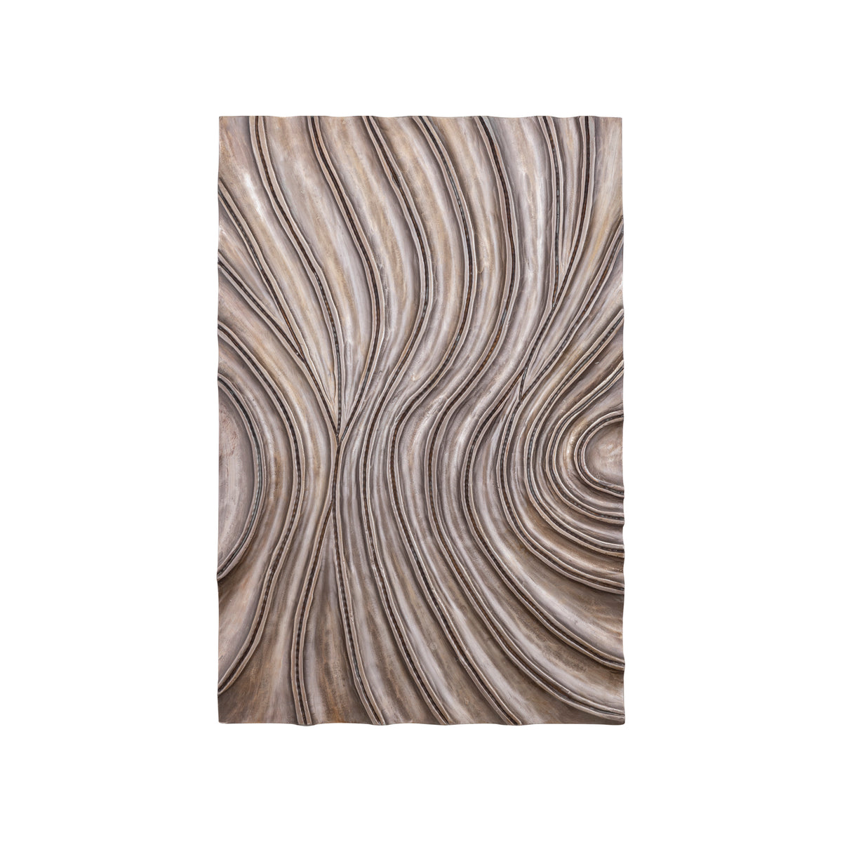 Reddie brown shiny MDF wave wall panel, small