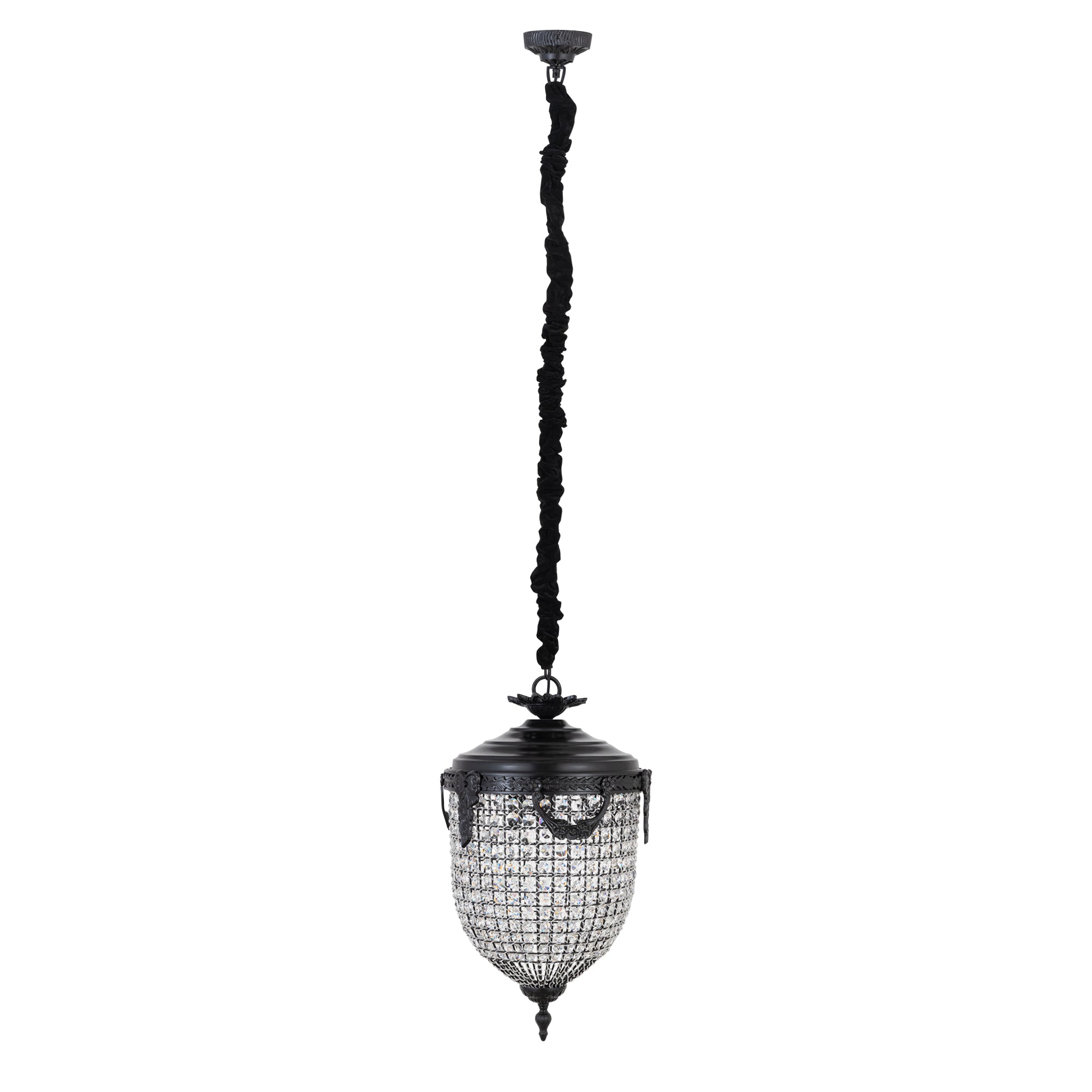 Lidde crystal oval chandelier small