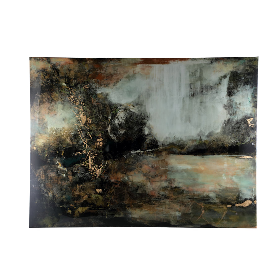 Zetah Abstract Landscape Wall Panel - Brown