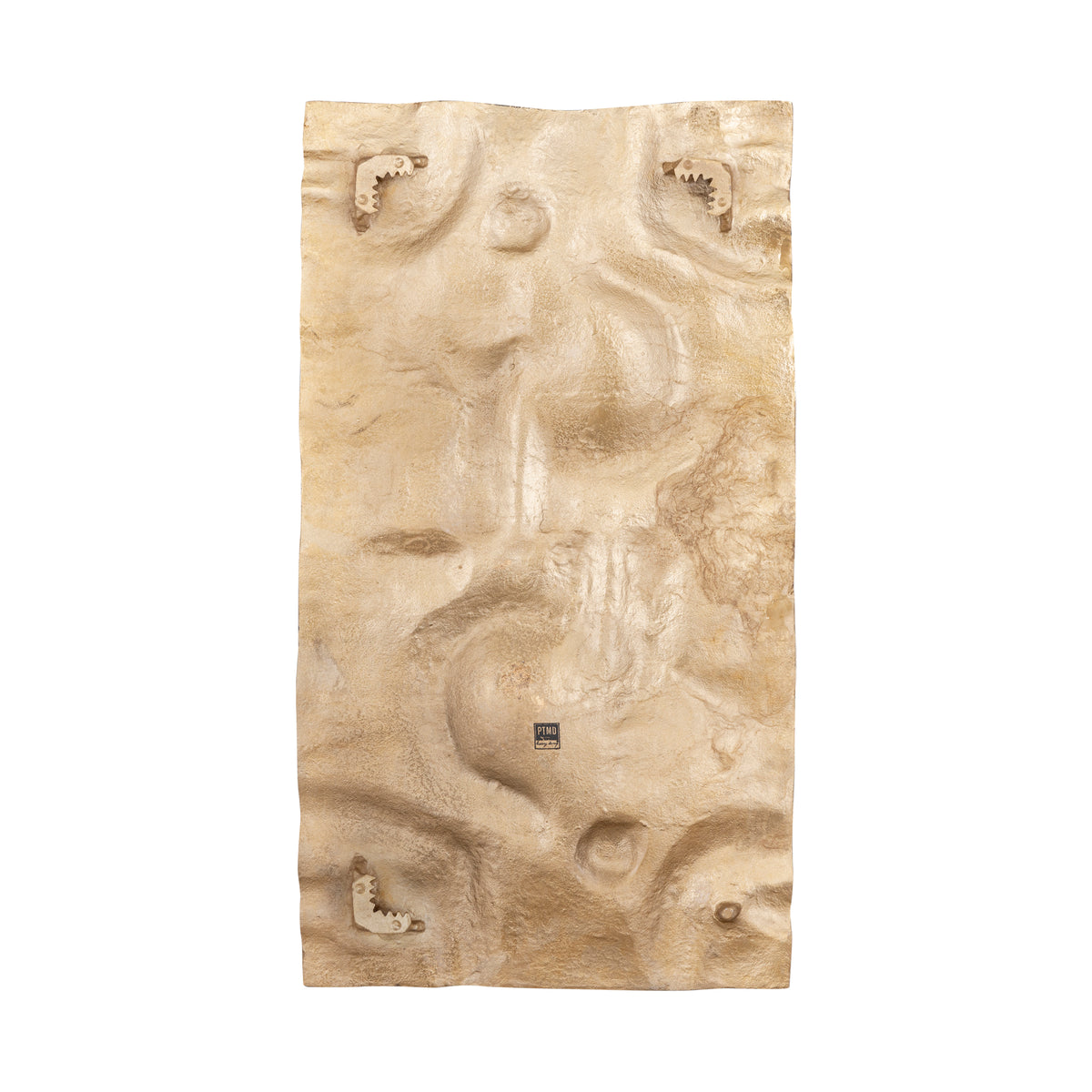 Eogan gold cast aluminium wall panel, textured