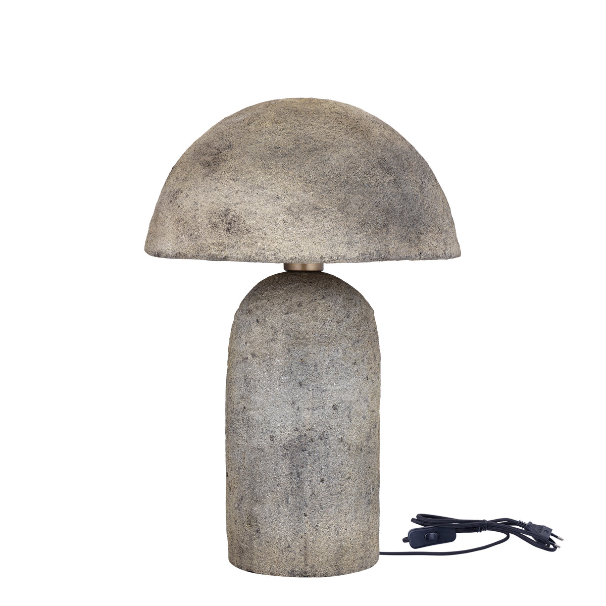Calleb gold paper mache table lamp, round