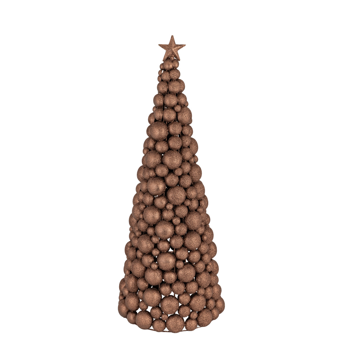 Linah brown glitter tree statue, tall