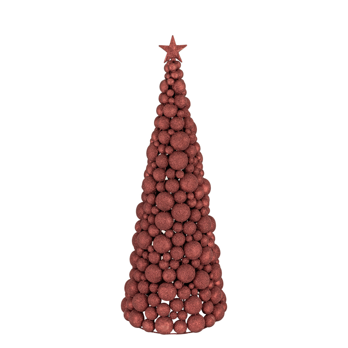 Linah cognac glitter tree statue, tall