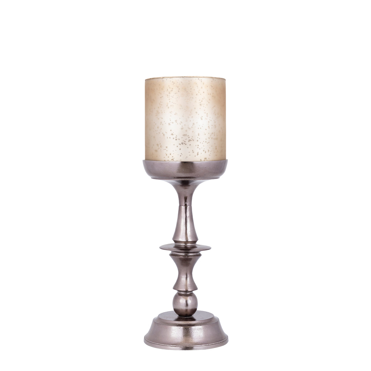 Eliviana brass cast aluminium hurricane lantern, medium