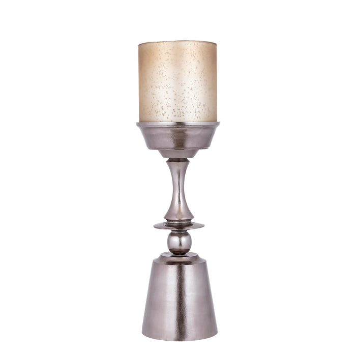 Eliviana brass cast aluminium hurricane lantern, large