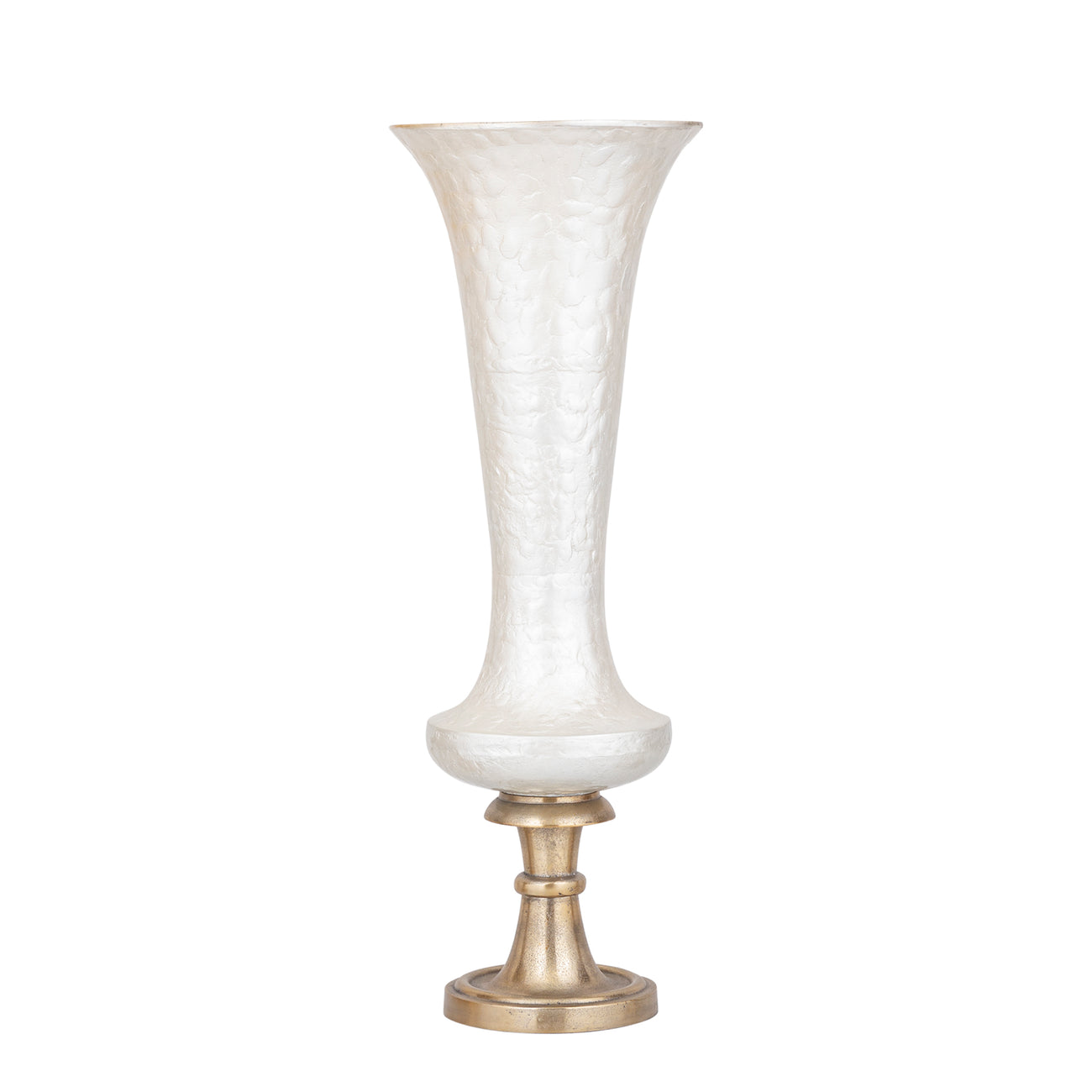 Lysse white luxury enamel vase