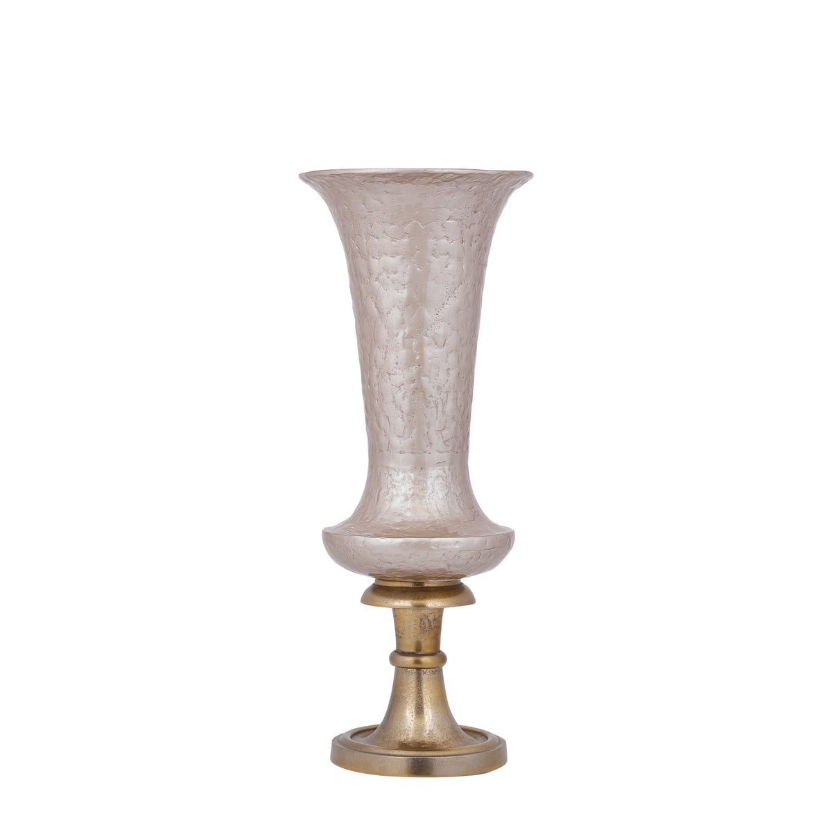 Lysse champagne enamel cast aluminium vase, tall