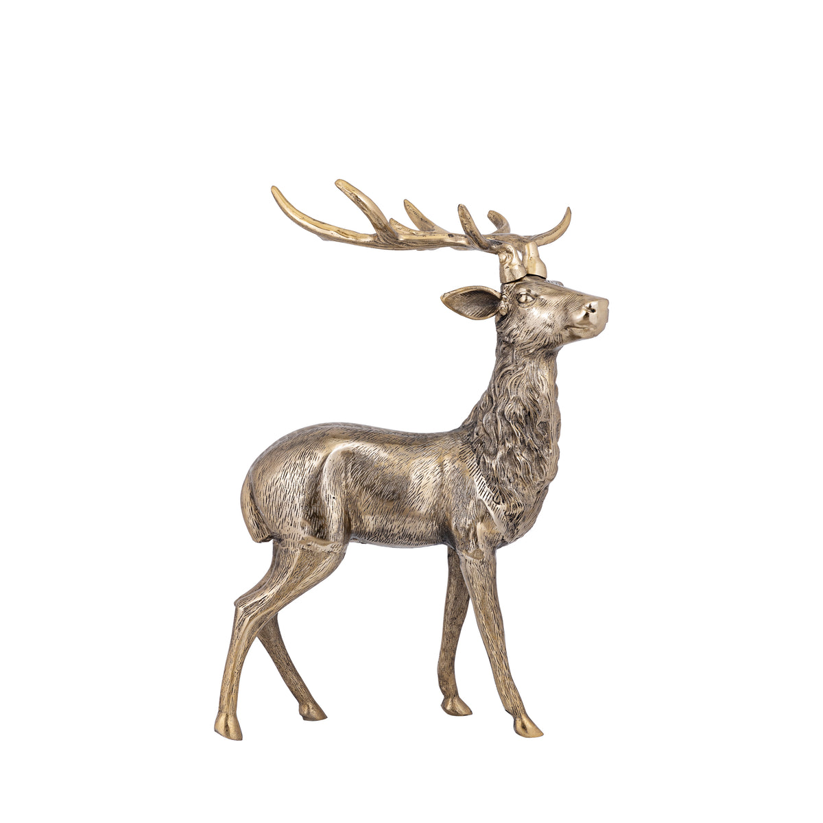 Khary brass cast aluminium reindeer statue, small