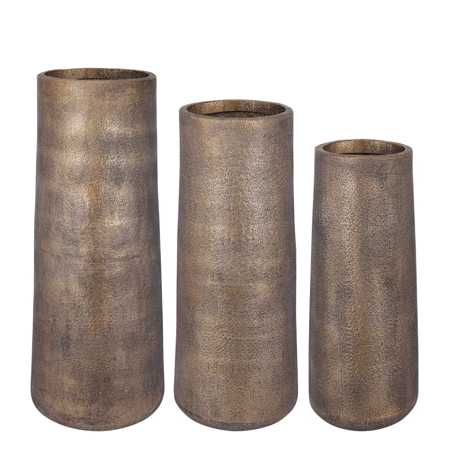 Kardine Dented Aluminium Floor Planter — Antique Gold