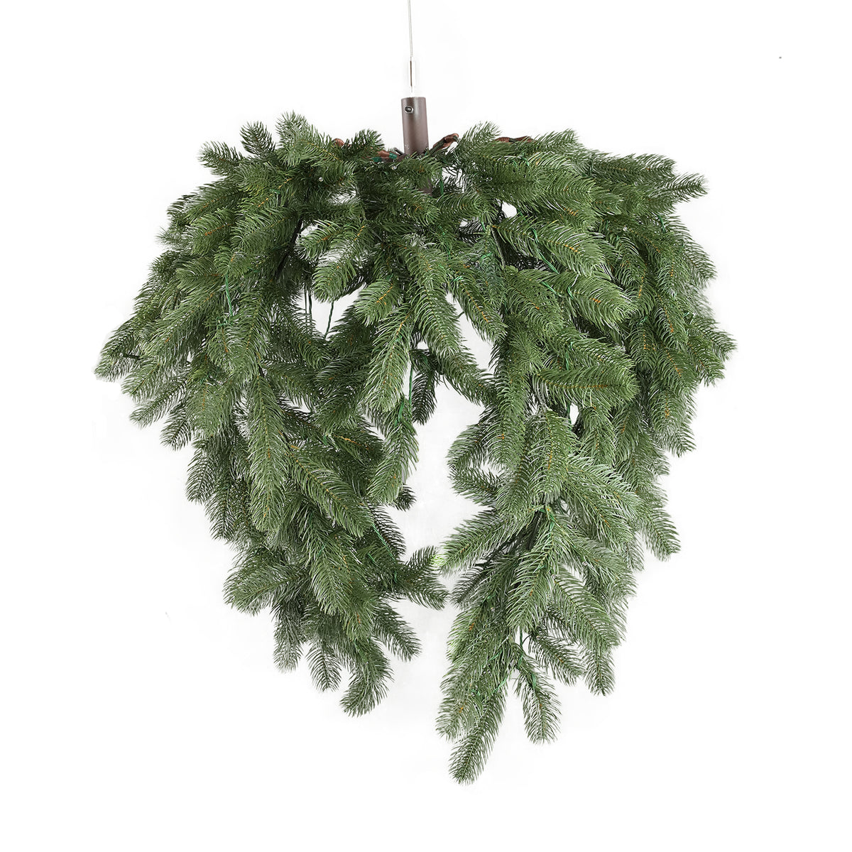 Rosamond green hanging wreath with lights, long