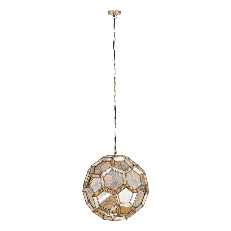 Thyro amber glass ball pendant light