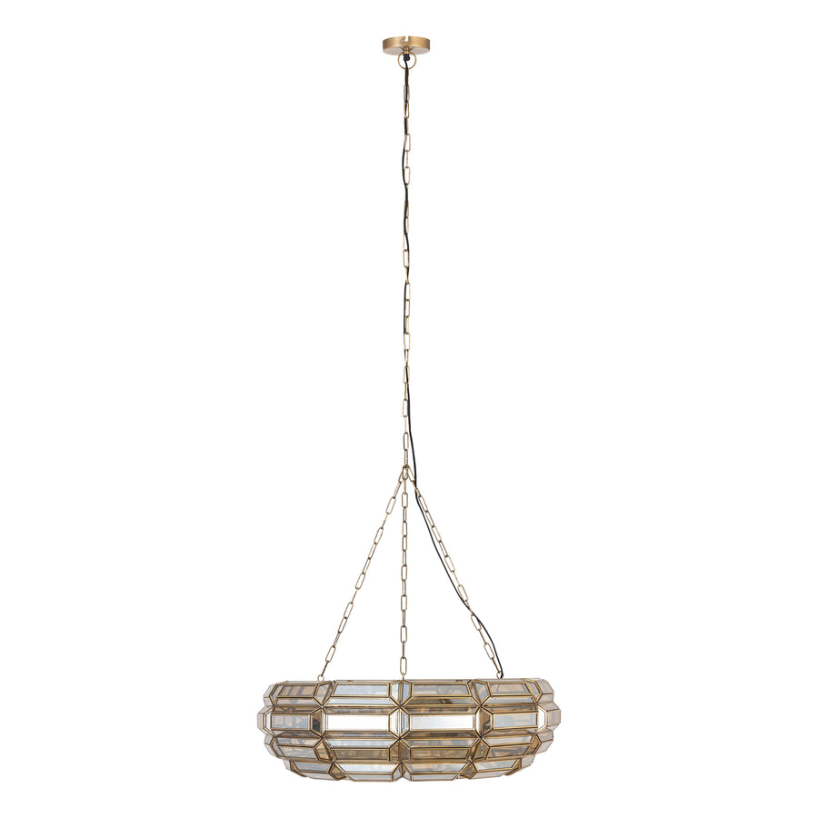 Thyro amber glass donut pendant light