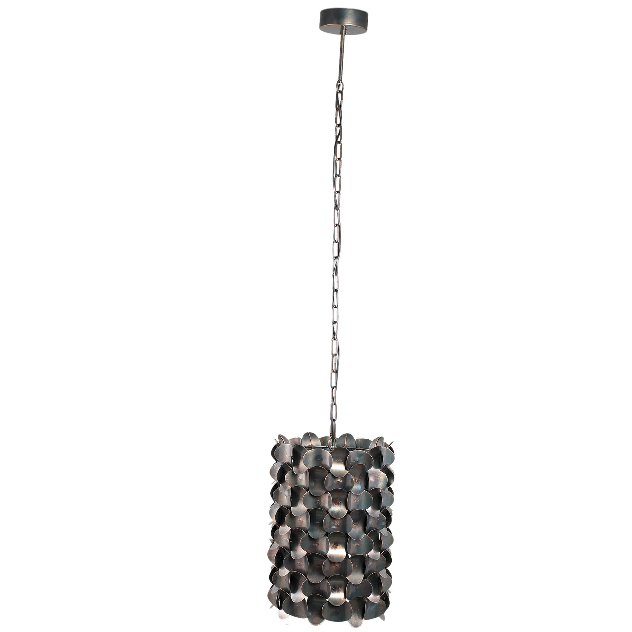 Jaye black iron cage pendant light tall
