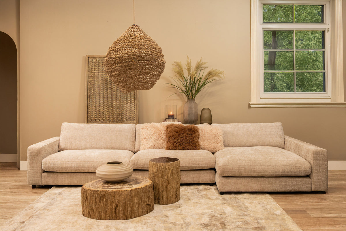 Taly natural petrified wood effect coffee table, small