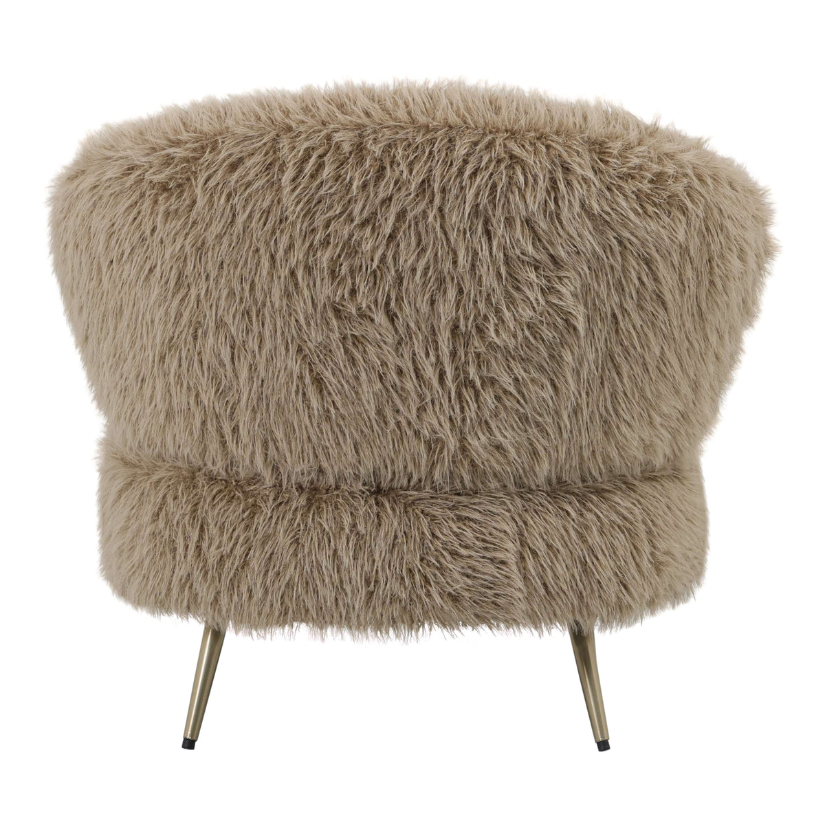 Franklyn brown textured fabric armchair, retro silhouette