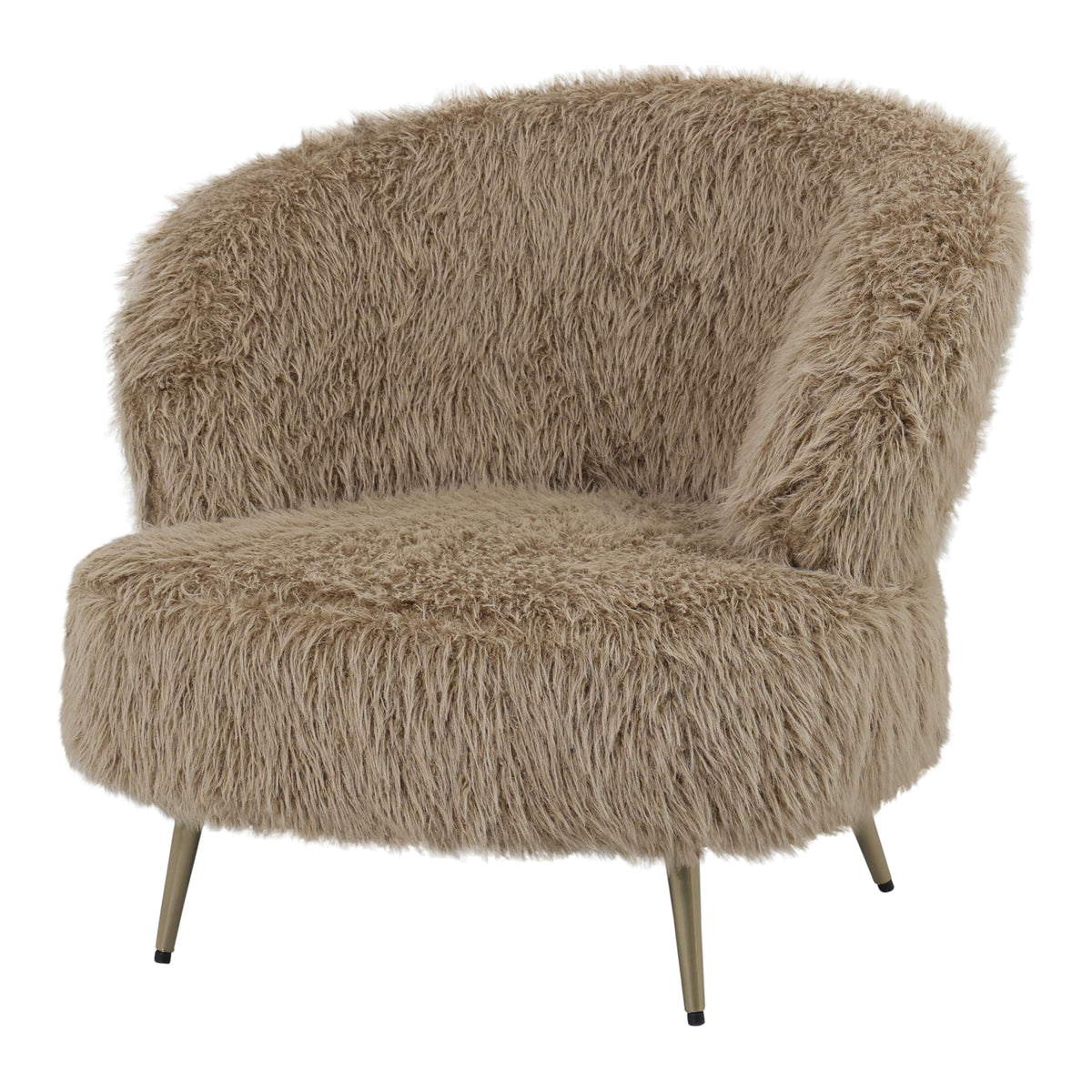 Franklyn brown textured fabric armchair, retro silhouette