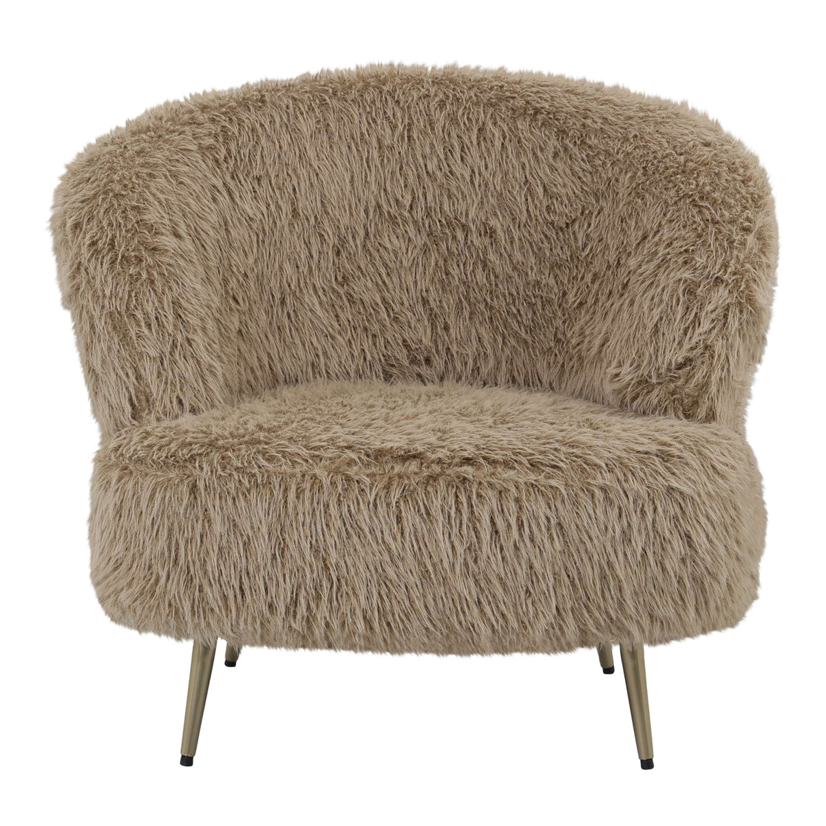 Franklyn brown textured fabric armchair, retro silhouette