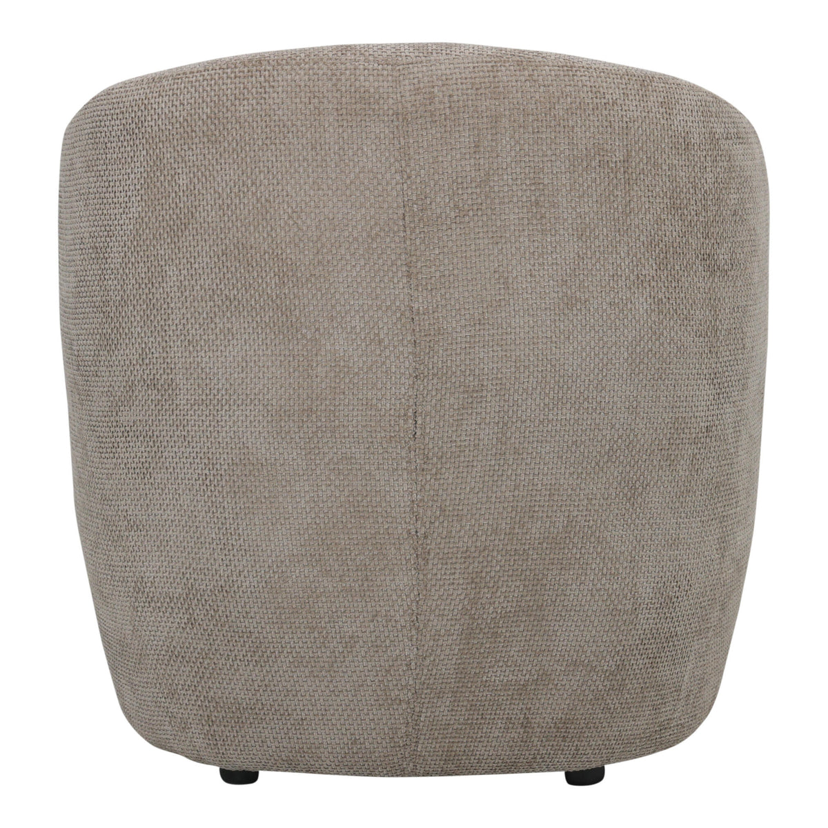 New Grasa beige fabric armchair, round contemporary shape
