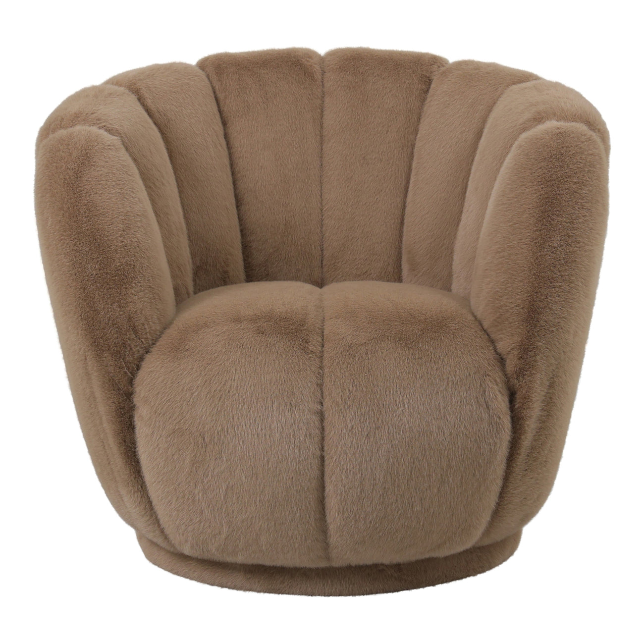 Furia mocca faux fur armchair