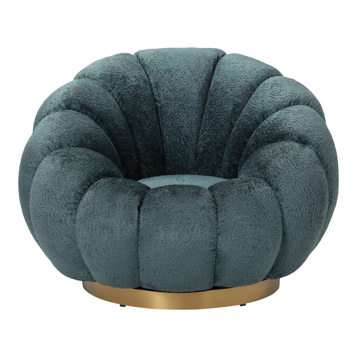 Daisy teal armchair with gold base