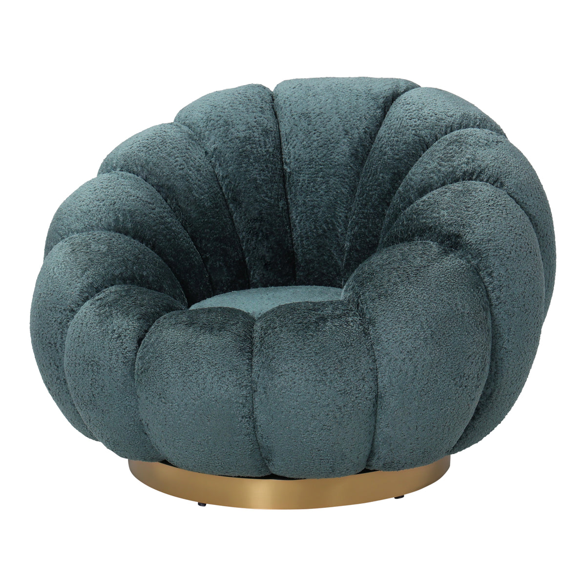 Daisy teal armchair with gold base