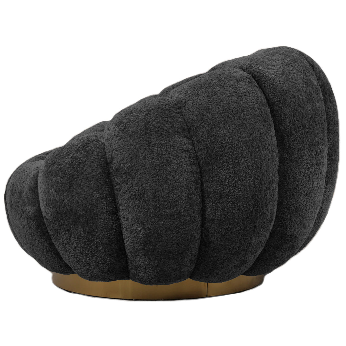 Daisy anthracite armchair with gold base