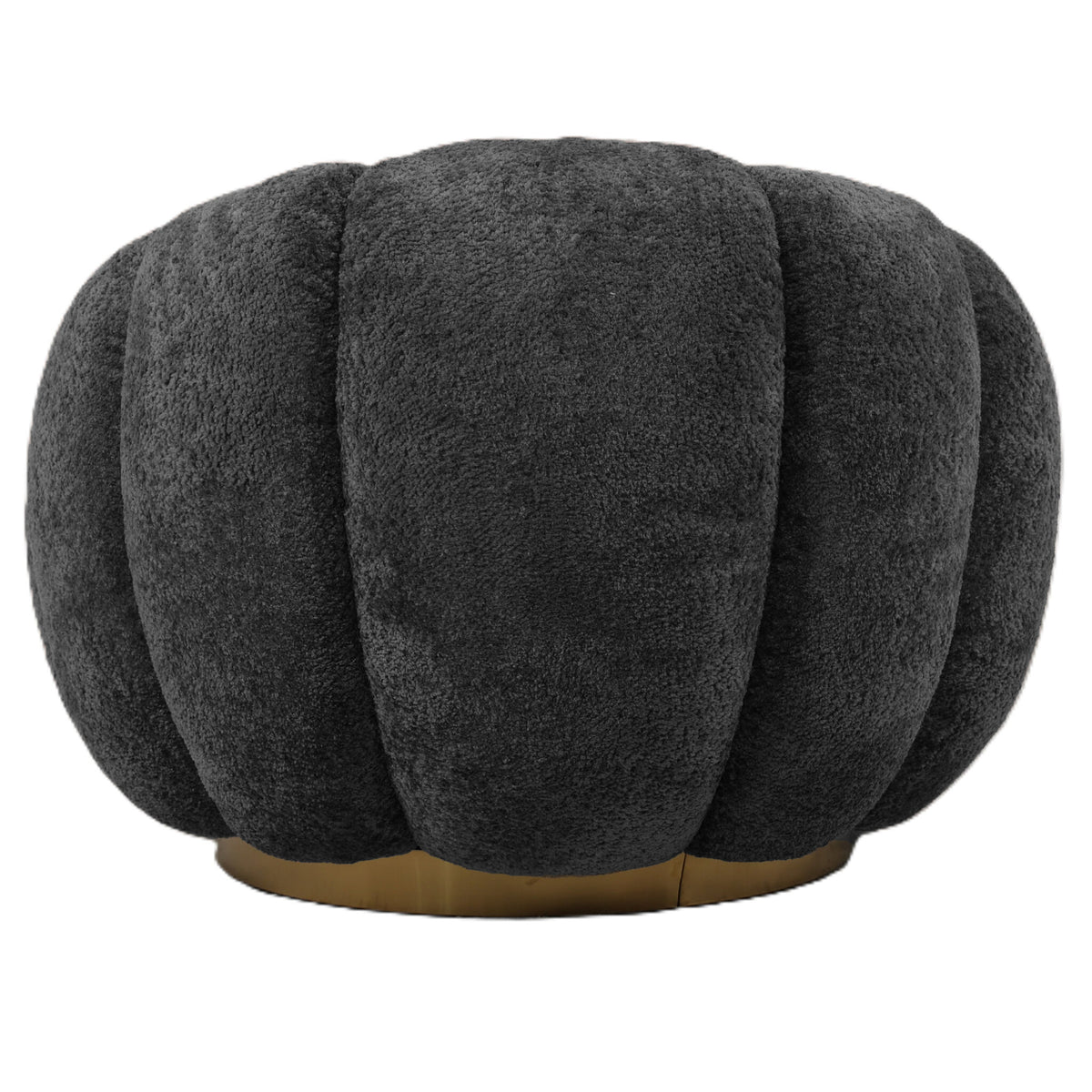 Daisy anthracite armchair with gold base