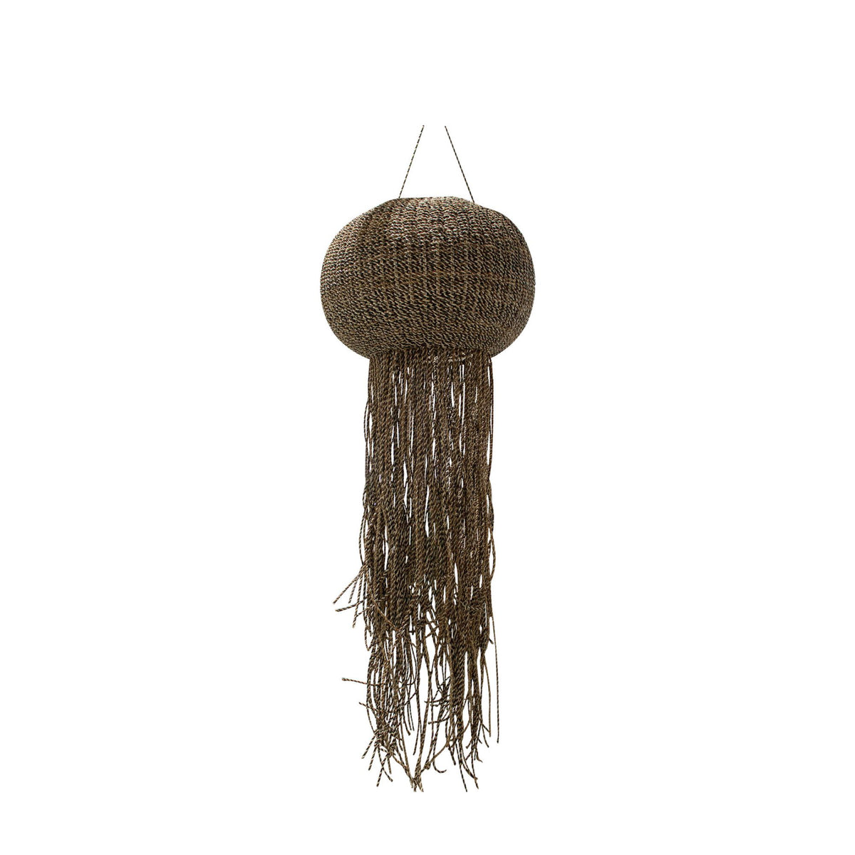Goa brown braided jellyfish pendant light, small