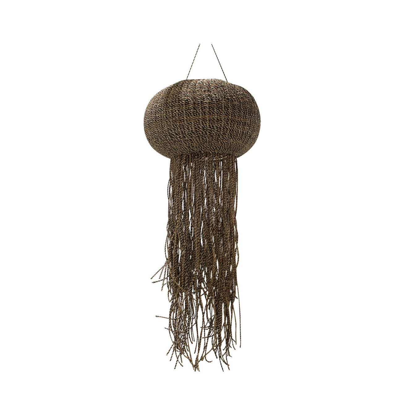 Goa brown braided jellyfish pendant light large