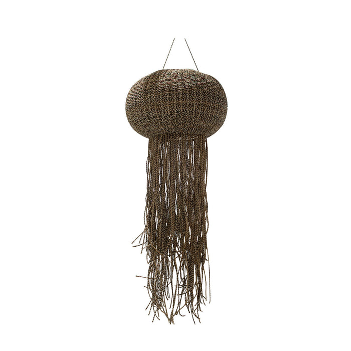 Goa brown braided jellyfish pendant light large