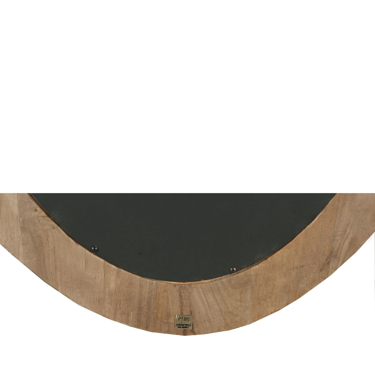Noam brown mango wood oval mirror