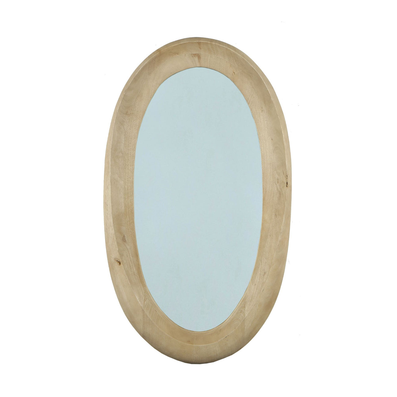 Noam Mango Wood Oval Mirror - Natural