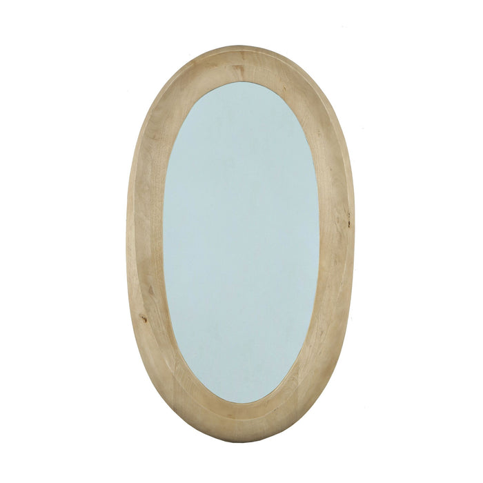 Noam Mango Wood Oval Mirror - Natural