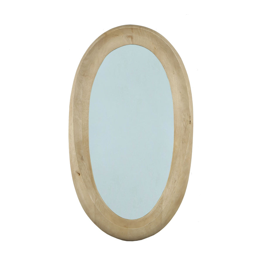 Noam Mango Wood Oval Mirror - Natural
