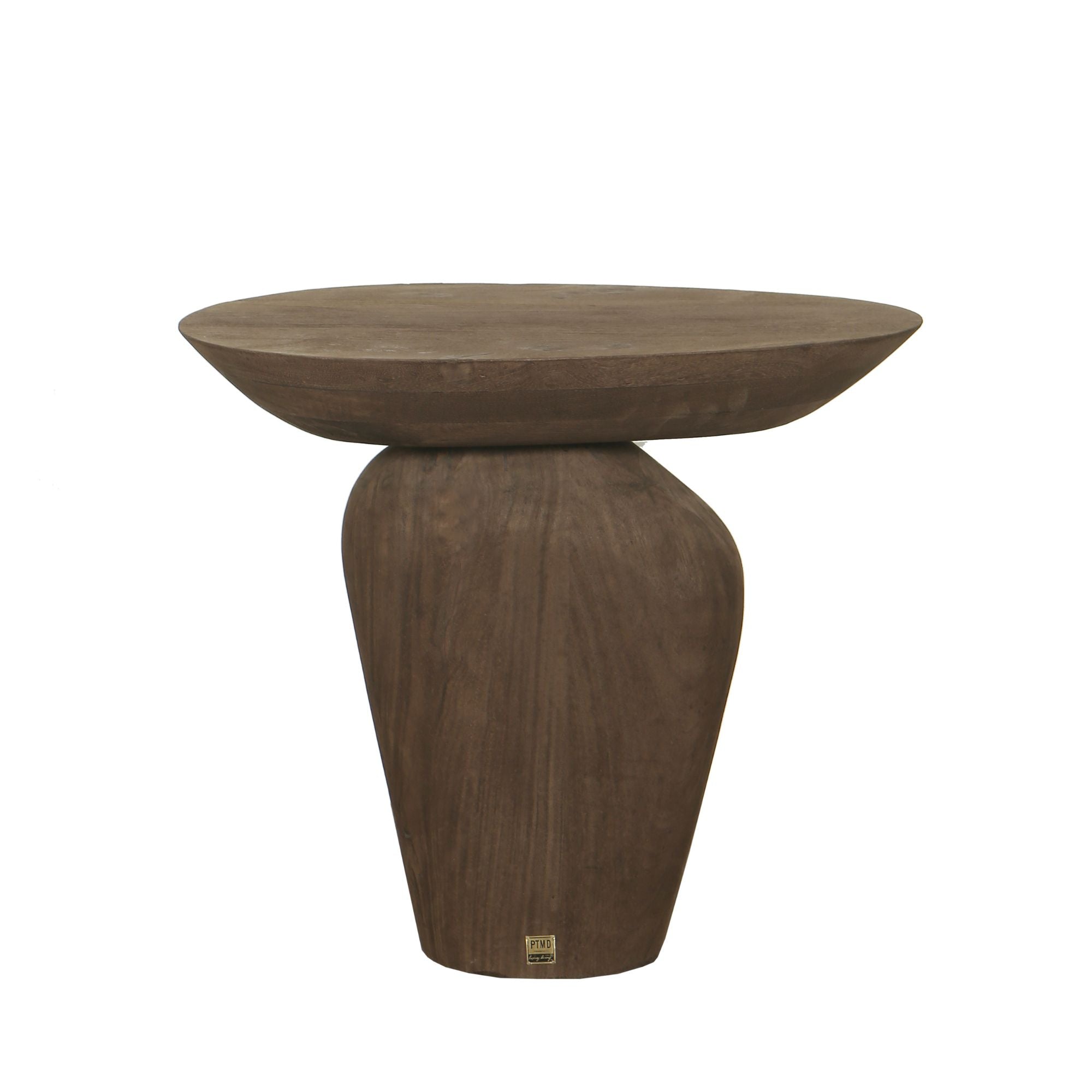 Harshad brown mango wood organic side table