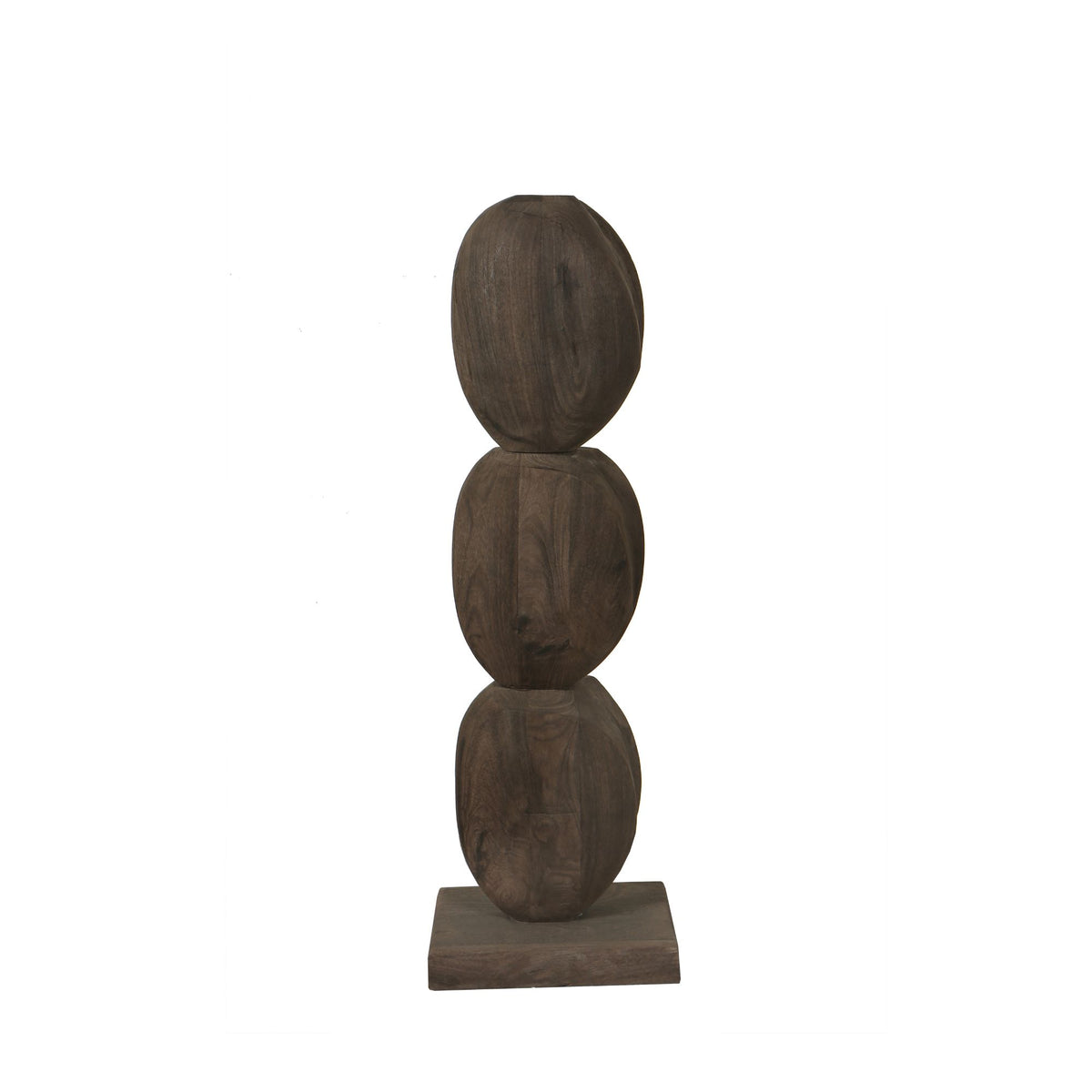 Kodey dark brown mango wood circle sculpture
