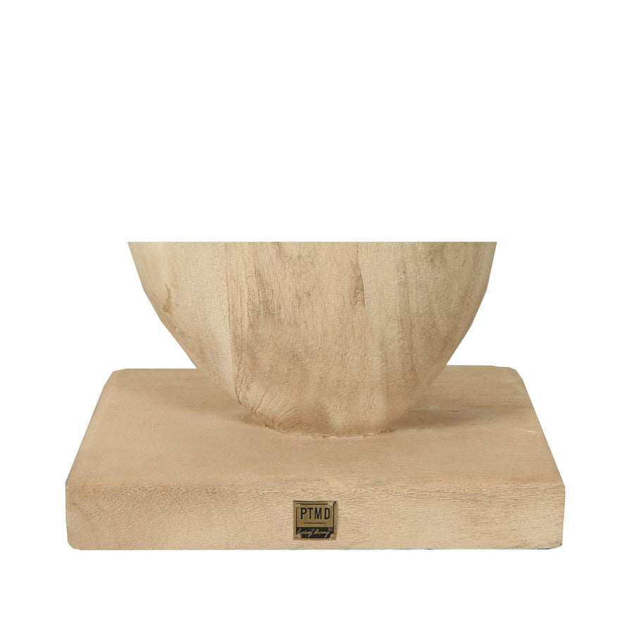 Kodey natural mango wood circle sculpture